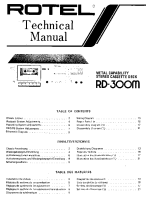 Rotel RD-300M - Technical manual 